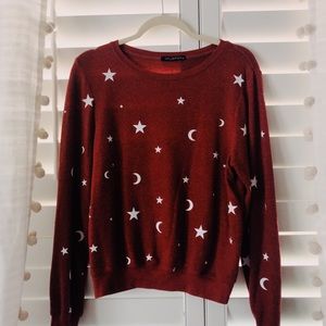 Wild fox red and white stared long sleeve